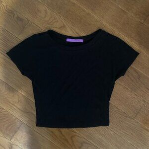 Black Cropped Tee